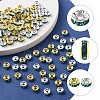 120Pcs 2 Colors Brass Rhinestone Spacer Beads RB-FS0001-05B-2