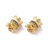 Rack Plating Brass Pave Cubic Zirconia Beads KK-D100-07KCG-2