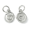 Rack Plating Brass Micro Pave Cubic Zirconia Pendants KK-K332-11P-2
