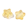 Transparent Spray Painted Frosted Glass Beads X2-GLAA-NH0003-01D-2