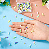 100Pcs 5 Colors Luminous & Two Tone Resin Decoden Cabochons RESI-TA0003-90-6