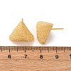Brass Textured Stud Earrings EJEW-A143-02D-G-5