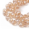 Transparent Electroplate Glass Beads Strands EGLA-F152B-PL02-3
