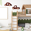 3Pcs 3 Styles Density Board Wood Wall Clothes Hook AJEW-NB0008-12-5