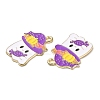 Halloween Theme Alloy Enamel Pendants ENAM-F147-01B-2