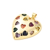 Brass Micro Pave Cubic Zirconia Pendants KK-D325-30G-2