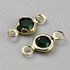 Brass Rhinestone Connector Charms RB-WH0001-08F-2