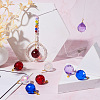 8Pcs 4 Colors Transparent K9 Glass Pendants FIND-TA0003-17-7