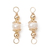 Natural Cultured Freshwater Pearl Potato Links Connector Charms PALLOY-JF04754-1
