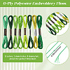 8 Skeins 8 Colors 6-Ply Polyester Embroidery Floss OCOR-CY0002-09C-2