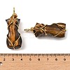 Natural Tiger Eye Pendants G-K338-30G-06-3