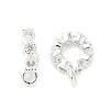 Brass Micro Pave Clear Cubic Zirconia Tube Bails KK-A254-02B-S-1