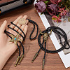 2Pcs 2 Styles Adjustable Vintage PU Leather Bolo Tie NJEW-GF0001-11-3