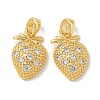 Brass Micro Pave Cubic Zirconia Pendents KK-R210-17G-1
