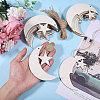 40 Bags 2 Styles Moon & Star Unfinished Blank Wooden Pendants Set for Painting Arts HJEW-CA0001-75-3