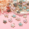 50Pcs 5 Colors Alloy Enamel Pendants ENAM-CJ0002-39-4