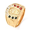 304 Stainless Steel Wide Band Finger Rings RJEW-F201-05G-2