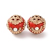 Handmade Resin Indonesia Round Beads IPDL-P005-10KCG-01-1