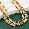 Brass Micro Pave Cubic Zirconia Link Bracelets for Women BJEW-Z126-05G-02-2