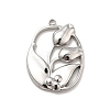 Non-Tarnish 304 Stainless Steel Pendants STAS-E176-04P-1