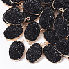 Druzy Resin Pendants RESI-S383-017A-1