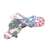 Christmas Cat Shape Acrylic Pendant Decoration HJEW-E007-01G-06-5