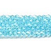 Transparent Electroplate Glass Beads Strands GLAA-F029-3mm-C20-1