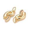 Rack Plating Eco-friendly Brass Micro Pave Clear Cubic Zirconia Pendants KK-D072-01G-R-NR-3