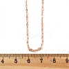 Brass Dapped Chains Necklaces for Women NJEW-D302-23RG-5