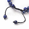Adjustable Natural Lapis Lazuli Braided Bead Bracelets BJEW-E351-01A-3