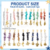 20Pcs Natural & Synthetic Gemstone Chips Pendant Decoration HJEW-PH02095-2