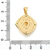 Brass Micro Pave Cubic Zirconia Pendants KK-S049-12G-3