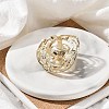 Round Alloy Adjustable Rings for Women RJEW-B108-04KCG-4