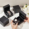 Square Diamond Print Cardboard Jewelry Watch Storage Boxes CON-WH0092-56-3