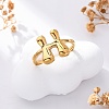 304 Stainless Steel Open Cuff Rings for Women RJEW-M060-01G-08-1