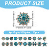 20Pcs Alloy Rhinestone Snap Button BUTT-GO0001-03B-2