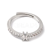 Rack Plating Brass Clear Cubic Zirconia Constellation Adjustable Rings for Women RJEW-S407-08P-04-2