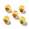 AB Color Transparent Crackle Acrylic Round Beads LS-OACR-A013-03C-2