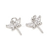 Brass Micro Pave Cubic Zirconia Charms X-ZIRC-L096-06P-1