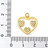 Rack Plating Brass Micro Pave Clear Cubic Zirconia Pendants KK-Z063-10G-02-3
