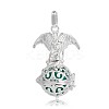 Silver Color Plated Brass Hollow Round Cage Pendants LS-KK-J248-07S-1