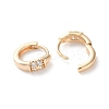Rack Plating Brass Clear Cubic Zirconia Hoop Earrings EJEW-S241-10G-2