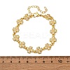 Brass Micro Pave Clear Cubic Zirconia Link Bracelets for Women BJEW-D342-04G-4