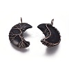 Natural Obsidian Tree of Life Wire Wrapped Pendants G-L520-E03-R-NF-2