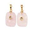 Natural Rose Quartz Pendants G-P628-01G-08-1