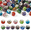 40Pcs 10 Colors Round Handmade Pave Disco Ball Beads RB-TA0001-13-2