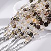 Natural Lodolite Quartz Beaded Bracelets for Women G-P563-07P-11-3