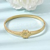 304 Stainless Steel Crystal Rhinestone Hinged Cuff Bangles for Women SA-CBA61B8-07G-1