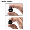 1-Hole Dyed Iron Spring Loaded Eco-Friendly Plastic Round Buckle Cord Toggle Lock Beans Stoppers for Sportwear Luggage Backpack Straps X-FIND-E004-60B-18mm-4