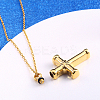 304 Stainless Steel Religion Cross Pendant Necklace QH8600-1-2
